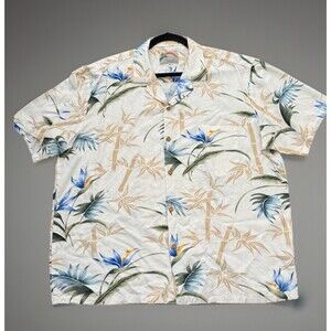 Paradise Found Shirt Mens XL Bird Of Paradise Hawaiian Aloha Rayon Hawaii